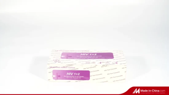 HIV 테스트 스트립/카세트, 가정용 HIV 테스트 키트, 도매가, 전염병 테스트, 가정용 HIV 테스트, HIV1/2 신속한 테스트