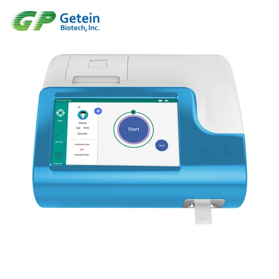 Getein 1100 Poct 면역분석기 분석기 의료 실험실 장비 Ctni Hba1c T3 T4 Tsh Bnp